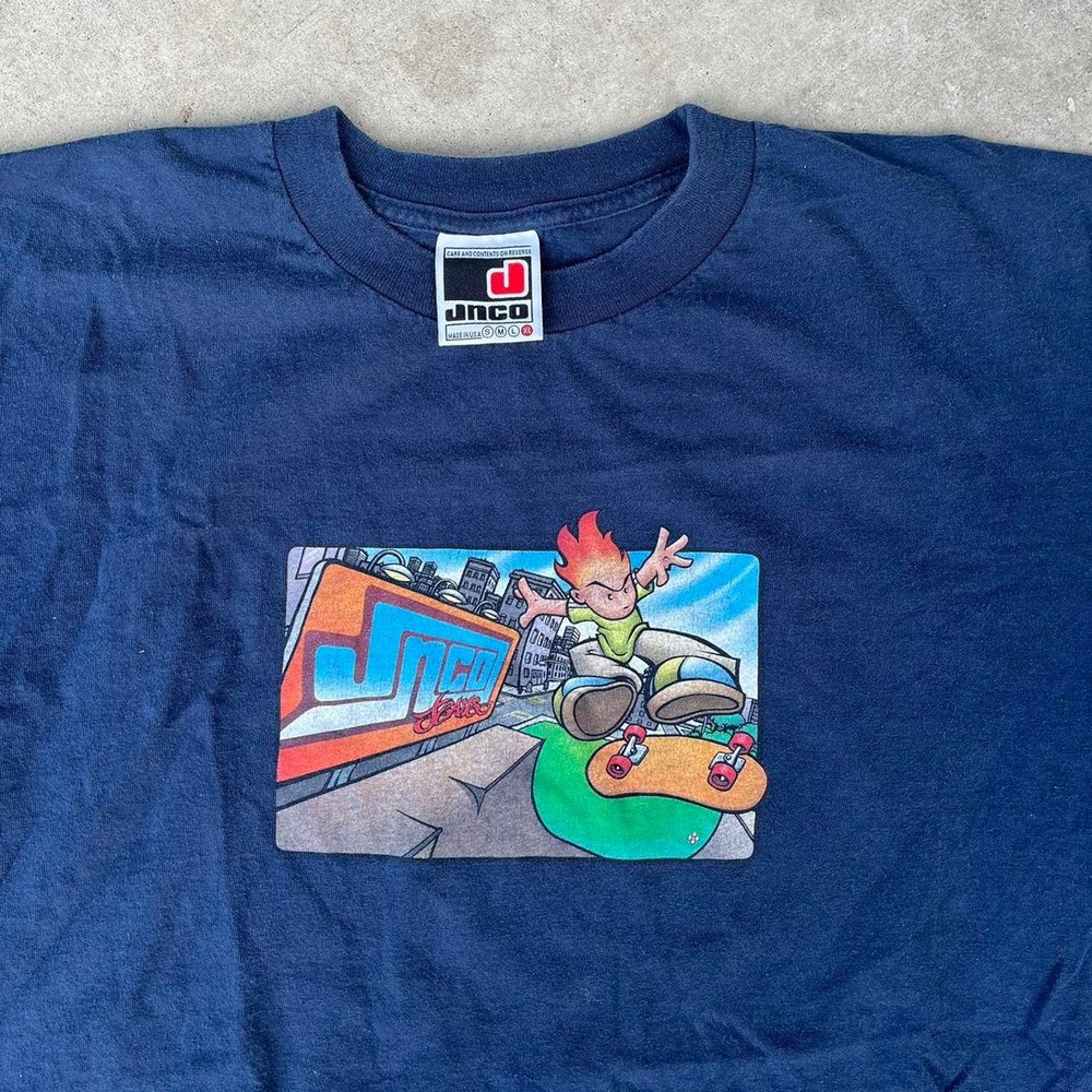 1990s JNCO Flam Head Skate Graphic Shirt size XL